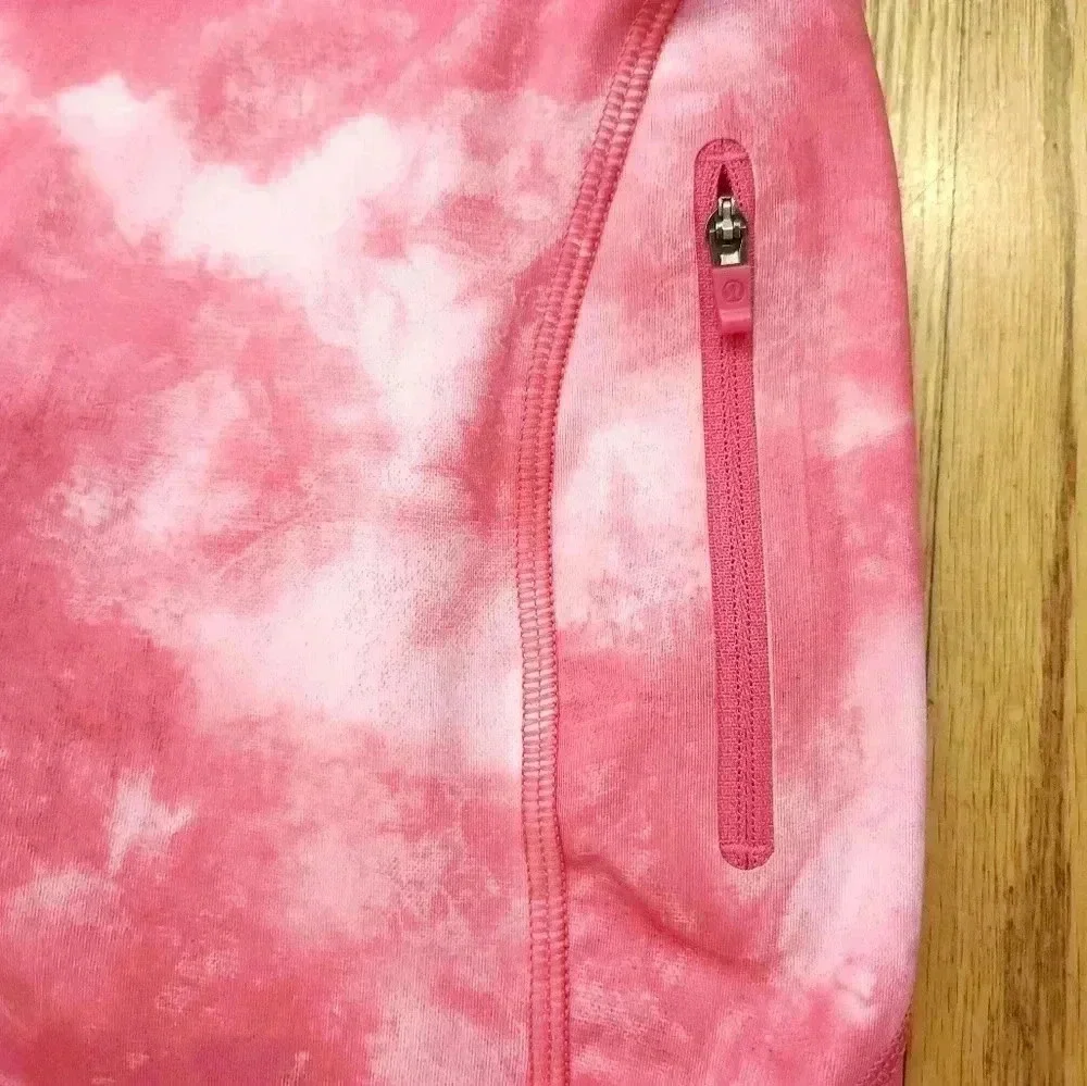 Lululemon Sun Runner Cropped Leggings Tidal Trip Boom Juice Pink WM Size 6 - Picture 2 of 7